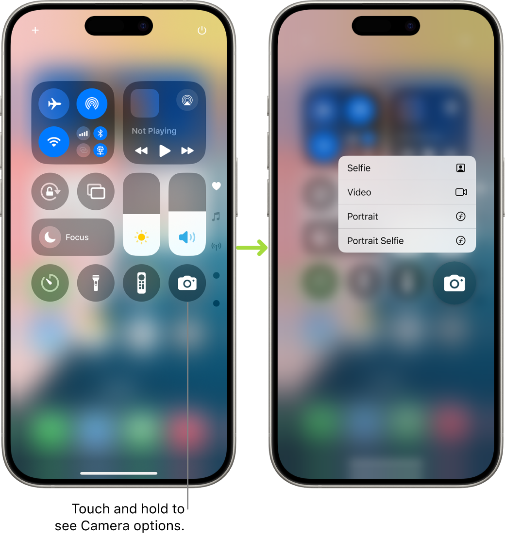 Use and customize Control Center on iPhone - Apple Support